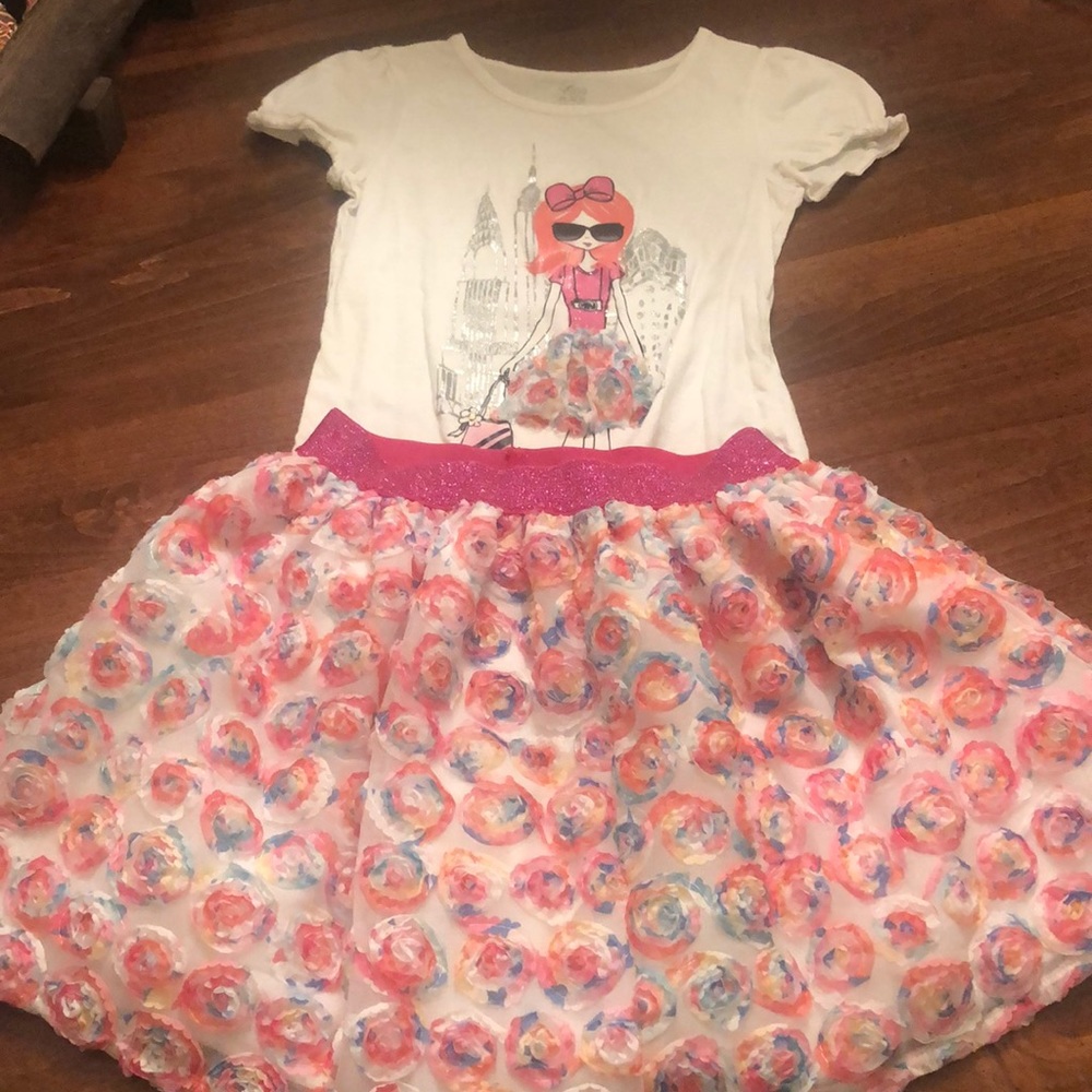 Lrg 10/12 breathtaking floret style skirt